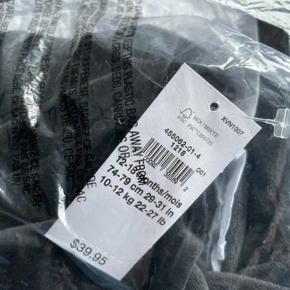 Gap NEW with TAGS velour black sweater 12-18m baby girl sweater toddler - Picture 12 of 12